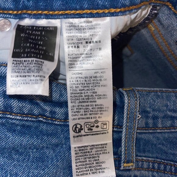 Levis Womens Jeans Size 28 Blue Ribcage Straight Leg Denim Pockets - Picture 10 of 12